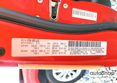 2015 Dodge Journey Sxt из США, поврежденный, VIN 3C4PDCBG7FT718414